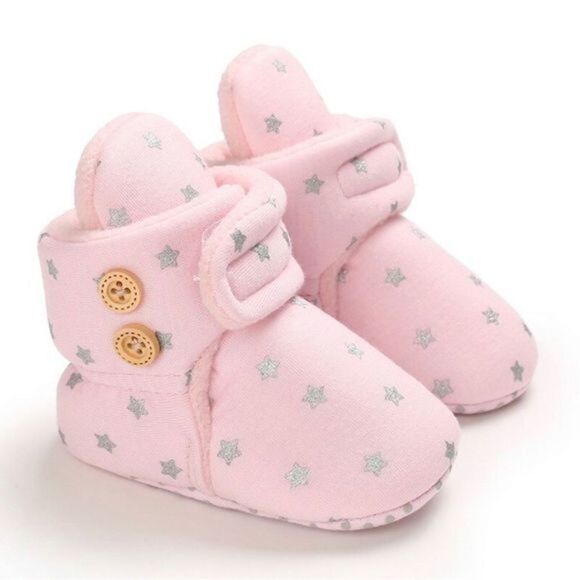 BABIES non skid soft booties, Pink - Picture 1 of 4